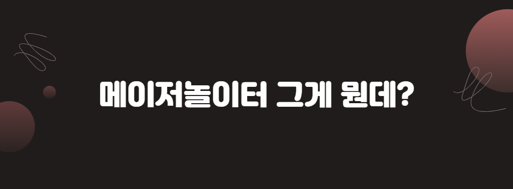 메이저놀이터 그게 뭔데